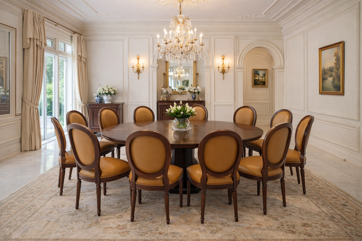 GHẾ ĂN TÂN CỔ ĐIỂN LOUIS 16 KHÔNG TAY